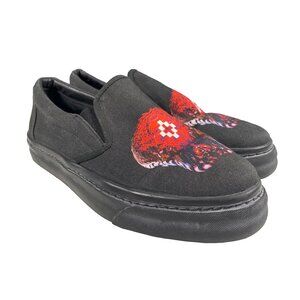 MARCELO BURLON Mens Snake Canvas Print Slip On Sneakers 7